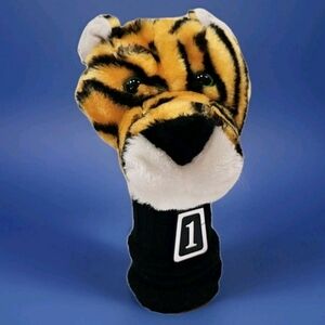 Golf Club Tiger Head Cover Tiger Plush #1 EUC